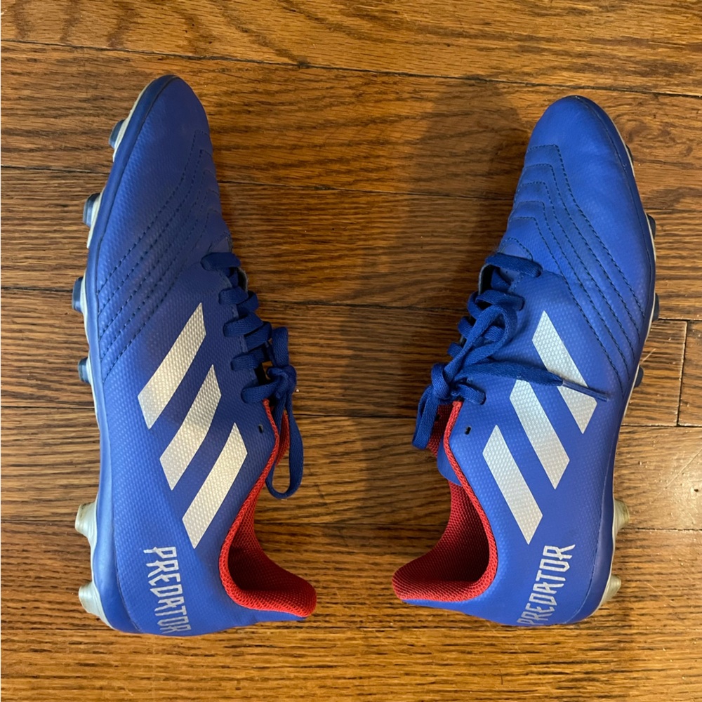 Adidas Blue Predator 19.4 FXG Firm Ground Soccer Cleats - Picture 2 of 8